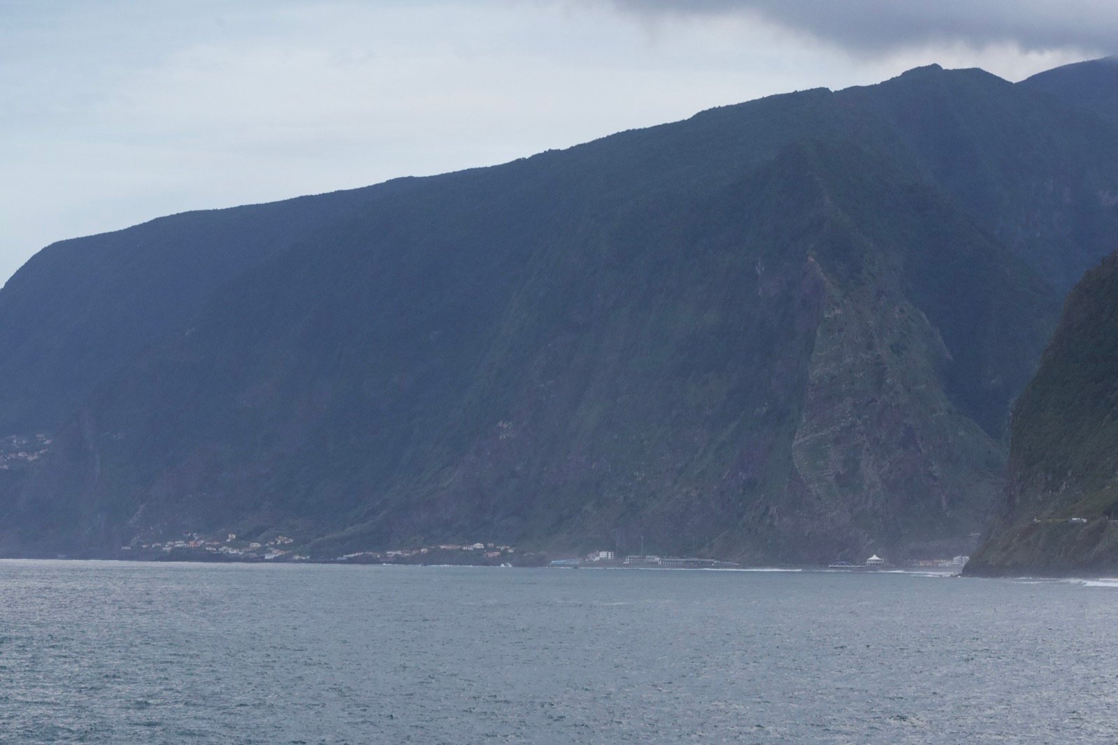 Dramatic sea cliffs along the Madeira coast